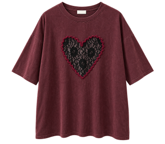 T-shirt bordeaux de la sélection Boutique Giu